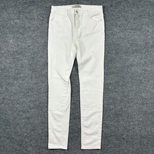 I & M Premium Jeans Womens Size 11 White Denim Skinny Stretch Mid Rise